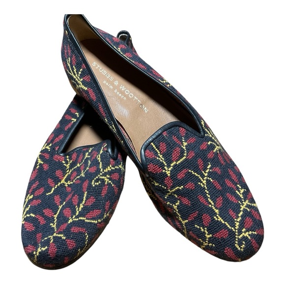 RARE Stubbs & Wootton Women’s Cuenca Needlepoint Shoes Size 11 $395 - Picture 2 of 7